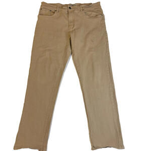 Stitches & Rivets Jeans Men’s 38x32 Tan Beige Baggy Relaxed Fit Straight Leg